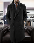 Trench sartoriale doppio petto in cotone tecnico
