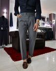Abito sartoriale doppio petto pura lana 240 g grigio