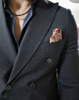Abito doppio petto sartoriale in pura lana 240g Antracite