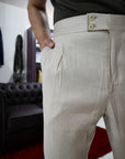 Pantalone modello wild in puro lino