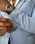 Giacca azzurro monopetto