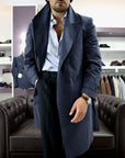 Trench sartoriale doppio petto in cotone tecnico