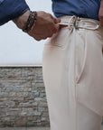 Pantalone mod Bologna con fibbia in acciaio