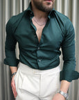 Camicia basic slim 100% puro cotone