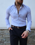 Camicia bastoncino stretto 100% cotone