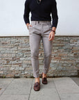 Pantalone a vita alta in tweed
