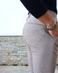 Pantalone a vita alta in tweed