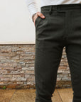 Pantalone a vita alta in tweed