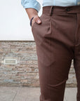 Pantalone classico in fresco lana