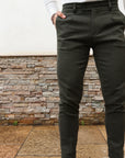 Pantalone a vita alta in tweed