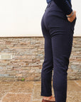 Pantalone a vita alta in tweed