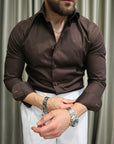 Camicia basic slim 100% puro cotone