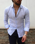 Camicia 100% lino slim