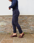 Pantalone a vita alta in tweed