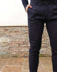 Pantalone a vita alta in tweed