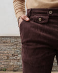 Pantalone chino mod Pant-Red in velluto a coste
