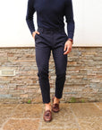 Pantalone a vita alta in tweed