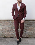 Abito semisartoriale bordeaux
