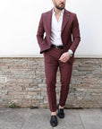 Abito semisartoriale bordeaux