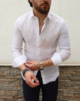 Camicia 100% lino slim