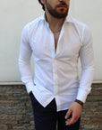 Camicia Regular bianca 100% puro cotone