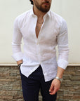Camicia 100% lino slim
