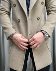 Cappotto doppio petto sartoriale in misto lana