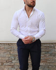 Camicia basic slim Puro Cotone Bianco