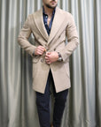 Cappotto doppio petto sartoriale in misto lana