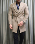 Cappotto doppio petto sartoriale in misto lana
