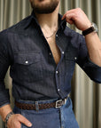 Camicia Western Denim Giapponese