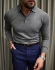 Polo in maglia manica lunga