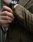 Abito sartoriale doppio petto gessato moro