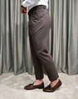 Pantalone sartoriale a vita alta in Cotone e laana (SPECIAL EDITION)