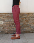 Pantalone in fresco lana mod classico bordeaux