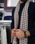 Sciarpa beige a fantasia