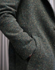 Cappotto tweed con fascia