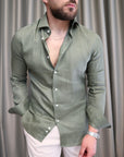 Camicia 100% PURO lino Irlandese
