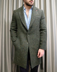 Cappotto tweed con fascia