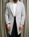 Cappotto doppio petto sartoriale in misto lana