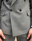 Abito doppio petto wild in fresco lana Grigio