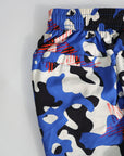 Costume da bagno fantasia camouflage blu