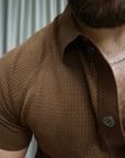 Camicia in maglia traforata 100% extra fine cotton (ULTIMO PEZZO)