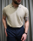 Polo in maglia lino e cotone