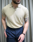 Polo in maglia lino e cotone