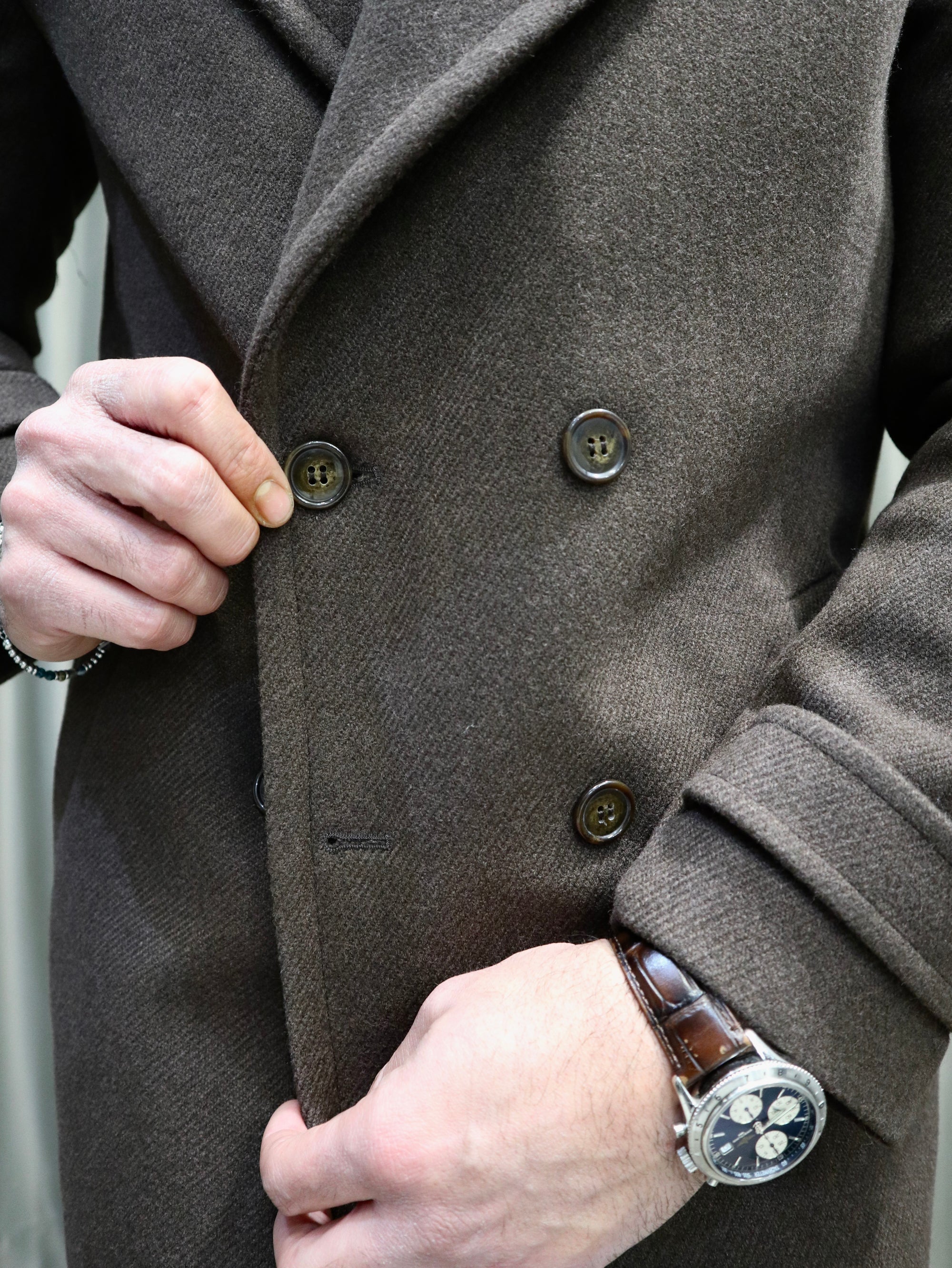 Cappotto sartoriale doppio petto tasca a filo