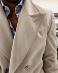 Trench sartoriale doppio petto in cotone tecnico