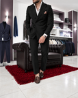 Abito Sartoriale doppio petto in pura lana nero