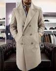 Trench sartoriale doppio petto in cotone tecnico