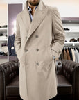 Trench sartoriale doppio petto in cotone tecnico